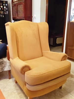 Armchair bergere used, living room