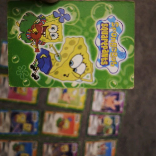 Spongebob cards used vintage set of 18 pieces