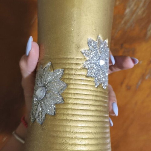 Decorative gold vase 23cm used