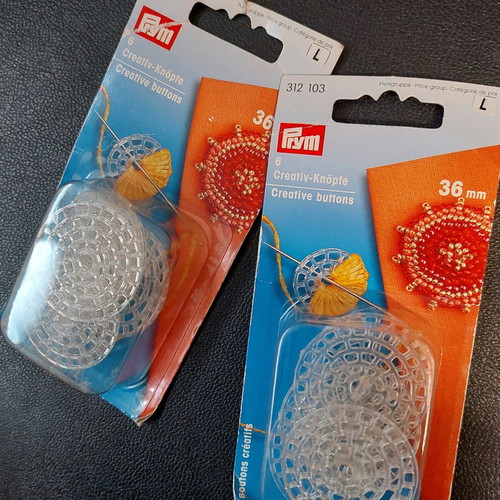Prym Creative Buttons 36mm βάσεις κουμπιών σετ 12 τεμ καινούργιο