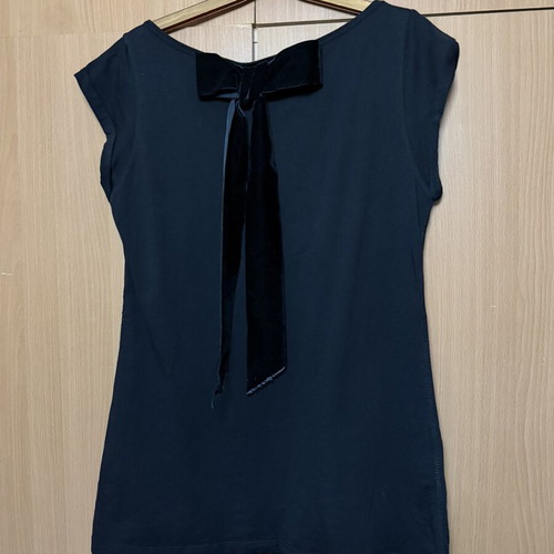 Lynne short-sleeve blouse like new, black, size S