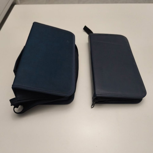 CD/DVD cases set of 2 used, blue, large and small