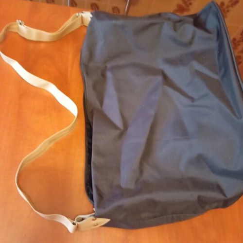 Travel sack new, beige and brown, 45x32x23 cm