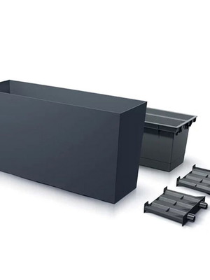 Urbi Case M ανθρακί πλαστική ζαρντινιέρα 77x23,5x41εκ