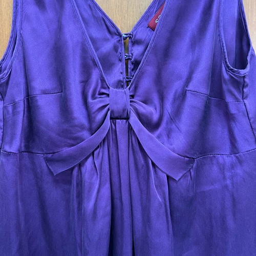 Silk dress Sarah Lawrence size M purple like new