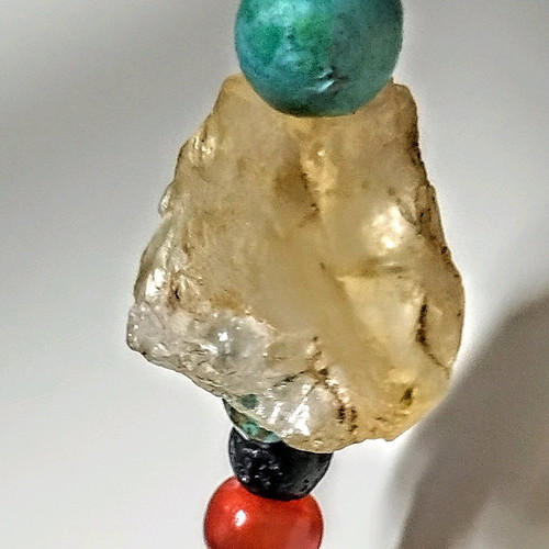 Bracelet with citrine and multicolored stones new