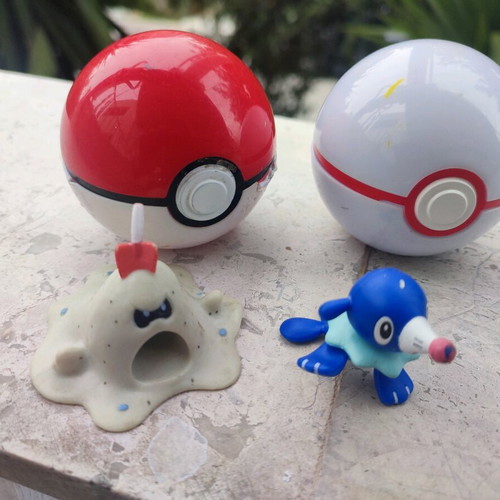 Pokémon figures used Popplio and Bacabouth with Pokéball
