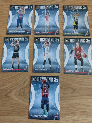 Panini Donruss Euroleague 2023-2024 συλλεκτικές κάρτες Reigning 3s σαν καινούργιες