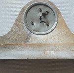 Marble mantel clock used, German, solid with Arabic numerals