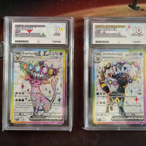 Espeon and Umbreon Black Star Promo Prismatic Evolutions Cards new