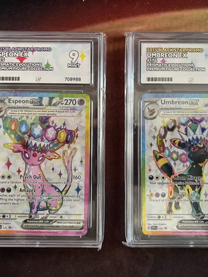Espeon and Umbreon Black Star Promo Prismatic Evolutions Cards new