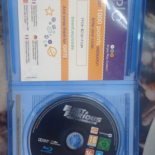 Fast & Furious Crossroads PS4 game slightly used