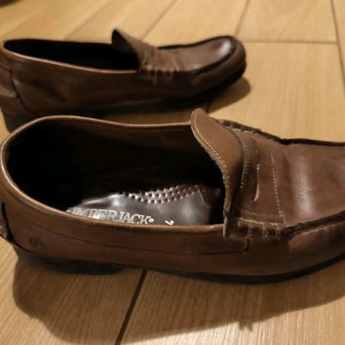 Lumberjack men's leather shoes used, brown, size 44