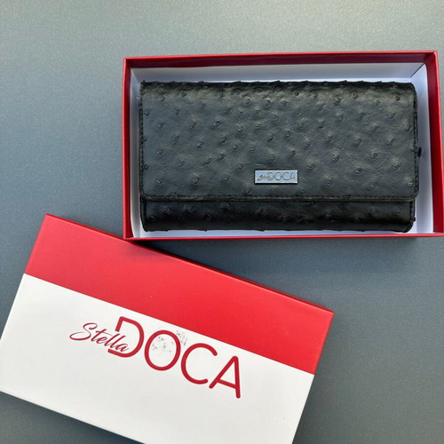Doca black wallet like new with 10 card slots and zipper compartment