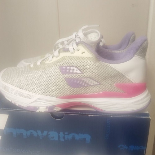 Babolat tennis shoes new, size 38.5, white and pink
