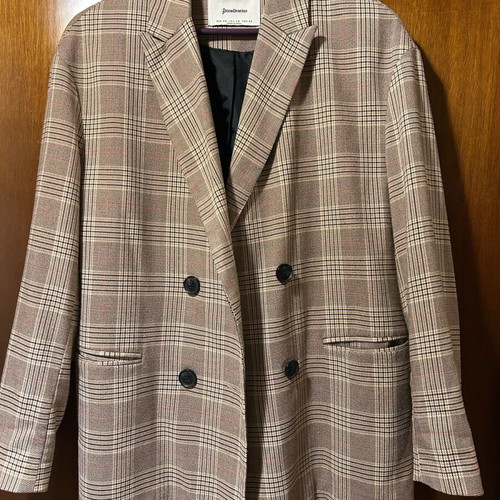 Stradivarius checked oversize jacket like new, size XS