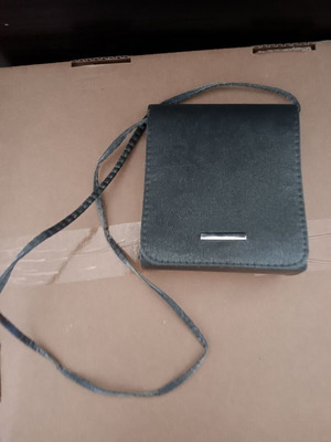 Small crossbody bag used, gray and blue