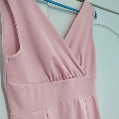 Maxi dress like new, pink, slit side, suitable for weddings and baptisms