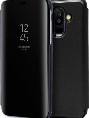 Hurtel Clear View θήκη μαύρη για Galaxy A8 2018 καινούργια