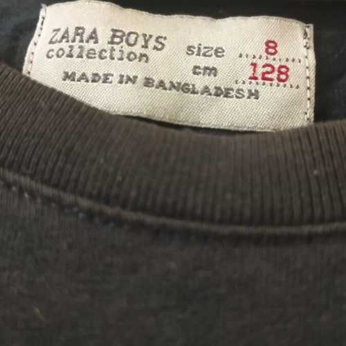 Zara Boys black t-shirt size 128 cm used