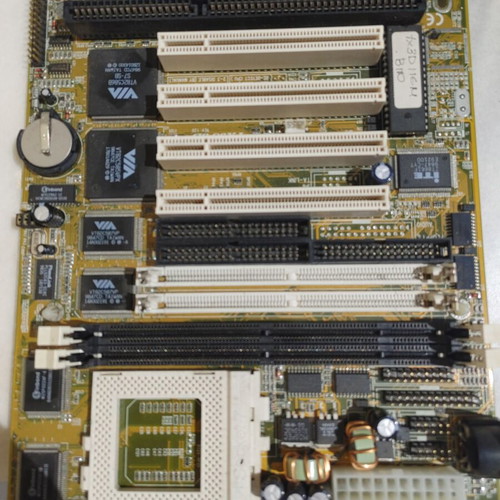 Zida Tomato TX98-3D motherboard used, Socket 7, Baby AT