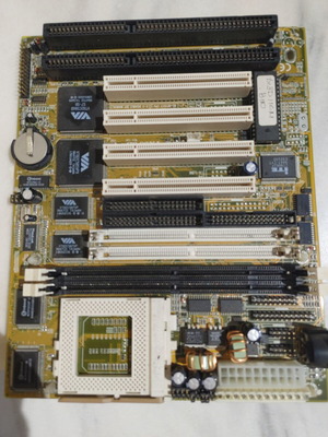 Zida Tomato TX98-3D motherboard used, Socket 7, Baby AT
