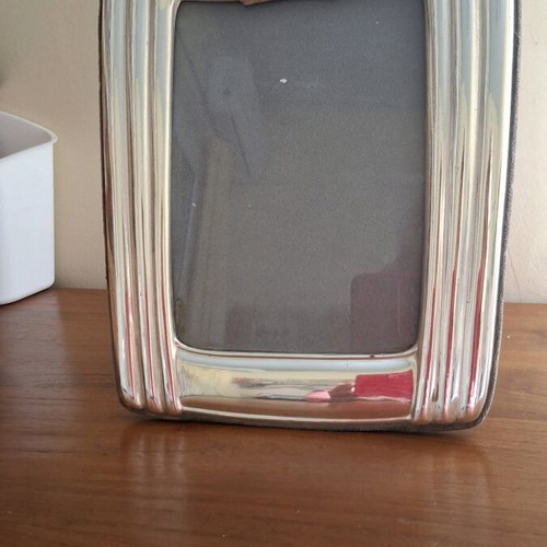 Silver-plated photo frame used 20x25 with thick border