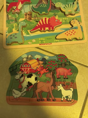 Wooden baby puzzles like new