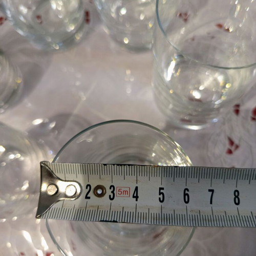 Vintage crystal water glasses set of 6 like new with matte engraving