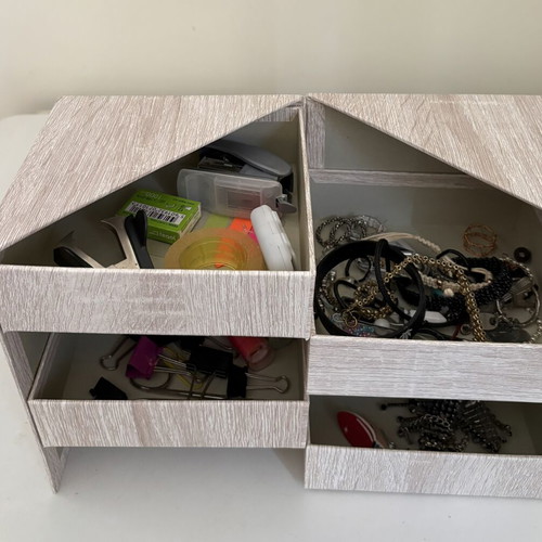 Jewelry organizer box with drawers, new