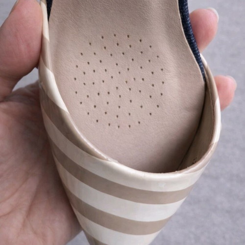 Axel d’Orsay Pumps 37 New Beige Stripe Heels with Bonus Mango Sandals