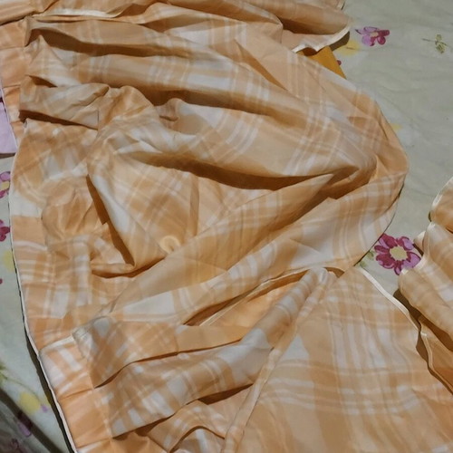 Curtains new with separate ruffle, set of 3 pieces