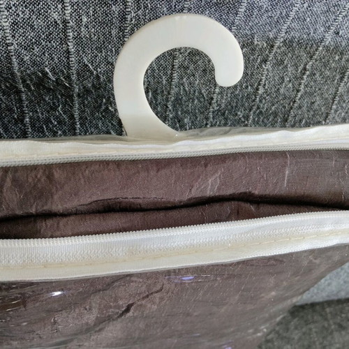 Curtain dark brown with rings, new 140x280cm