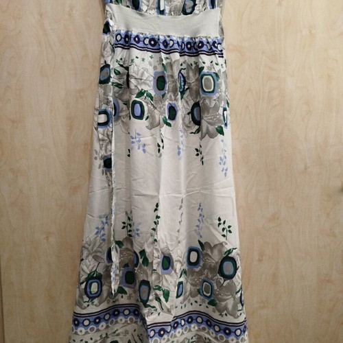 Handmade strapless maxi floral dress like new, size S-M