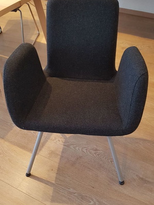 IKEA Patrik Chairs like new, set of 4 with armrests, dark grey fabric
