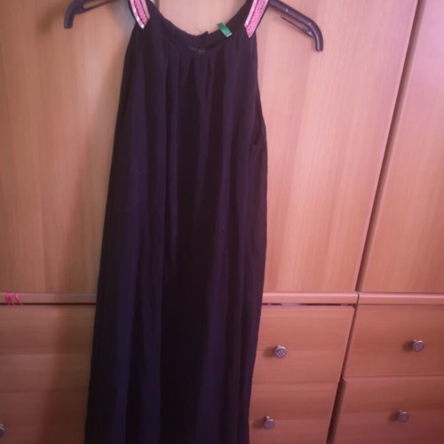 United Colors of Benetton black dress with decorative back, Small
