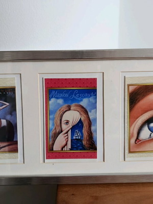 Decorative frame with 3 artistic images like new, modern frame