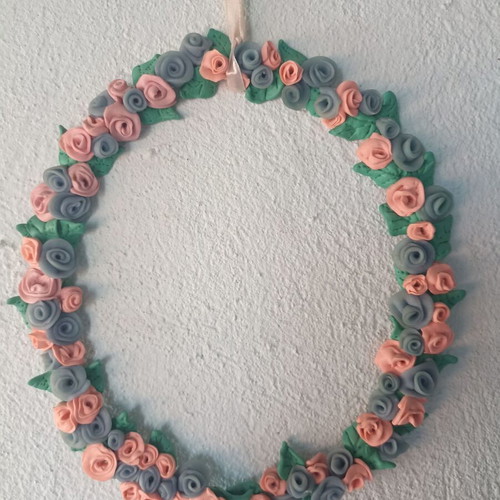 Handmade wreath from polymer clay FIMO new
