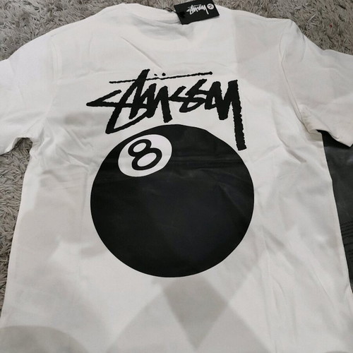 T-shirt Stussy καινούργιο, άσπρο, μέγεθος M unisex