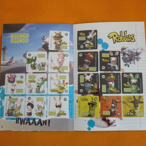 Συλλεκτικό άλμπουμ Rabbids Κουκουρούκου μεταχειρισμένο, συμπληρωμένο