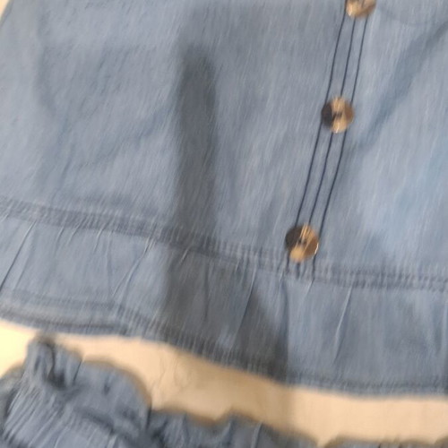 Energiers girls summer set like new, blue denim shorts and top
