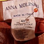  ΔΕΡΜΑΤΙΝΟ ΠΑΝΤΕΛΟΝΙ ANNA MOLINARI (100%LEATHER)-MADE IN ITALY -No40