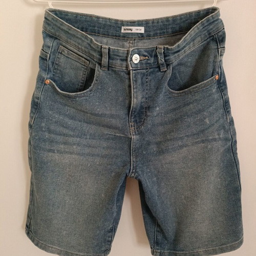 Denim bermuda shorts Sinsay new, dark blue, size M