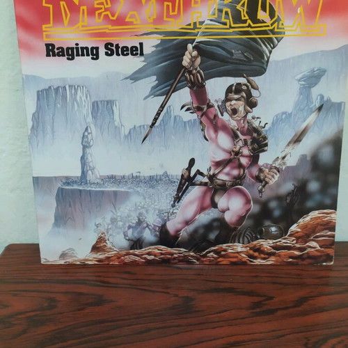 Deathrow Raging Steel vinyl record used, metal