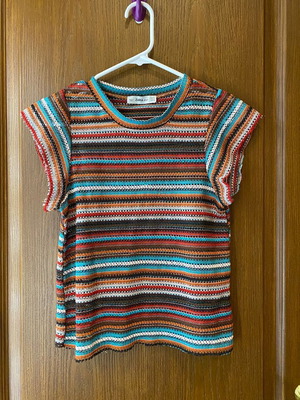 Crochet multicolor Zara top like new, size large