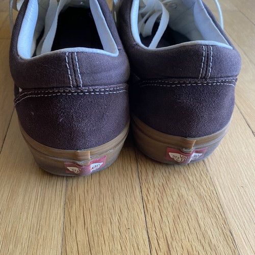 Vans Old Skool brown suede shoes with gum sole, EU 44