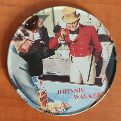 Johnnie Walker vintage coasters set of 4, 1970s collectible