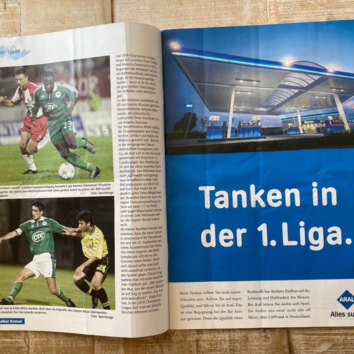 FC Schalke 04 vs Panathinaikos FC authentic Champions League program 2001 used