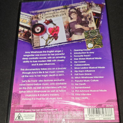 Amy Winehouse Let's Be Frank 1983-2011 DVD new
