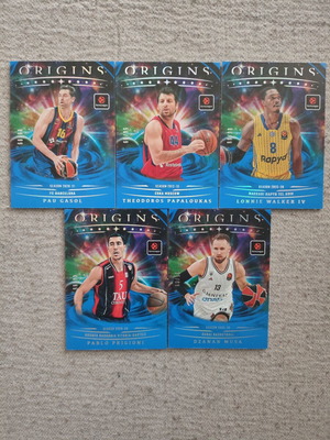Euroleague Origins 25-26 σετ 5 αριθμημένων καρτών μπάσκετ
